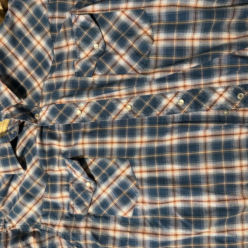 Wrangler Navy and White Plaid with Red -  Pearl Sanps